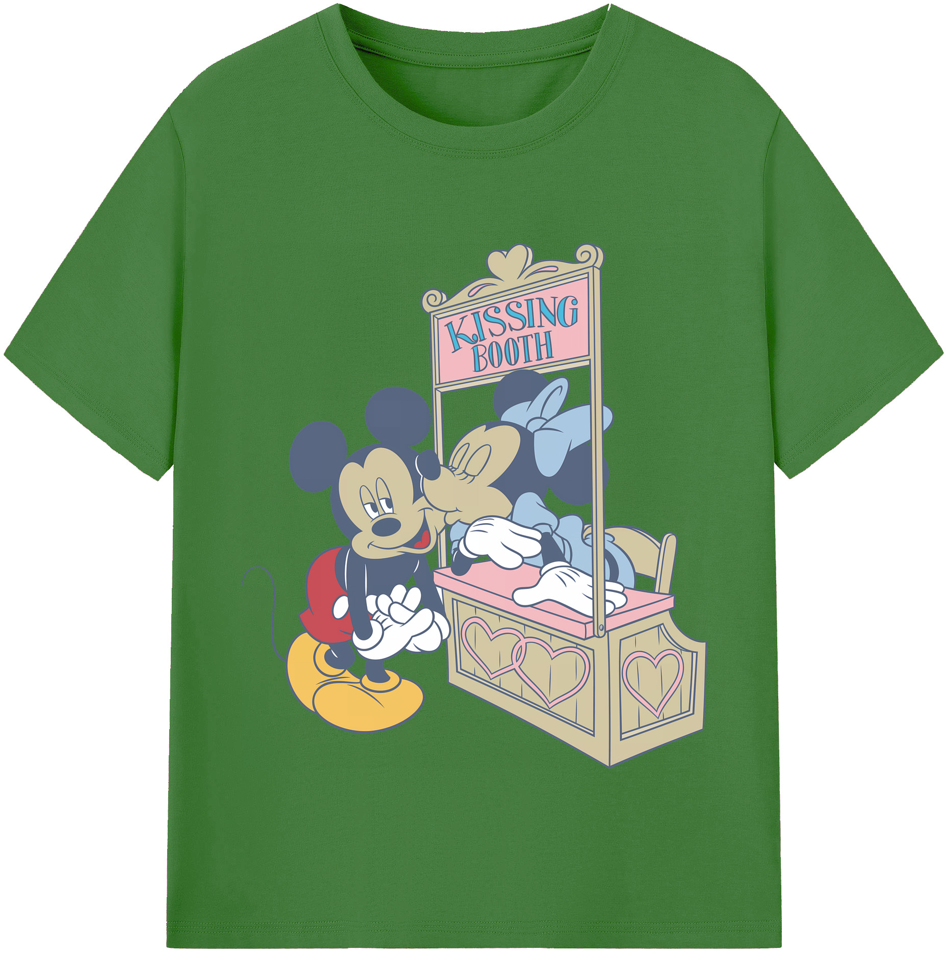 （画像用） ミッキーマウス Mickey Mouse レディースカジュアルプリントTシャツ（綿100％）